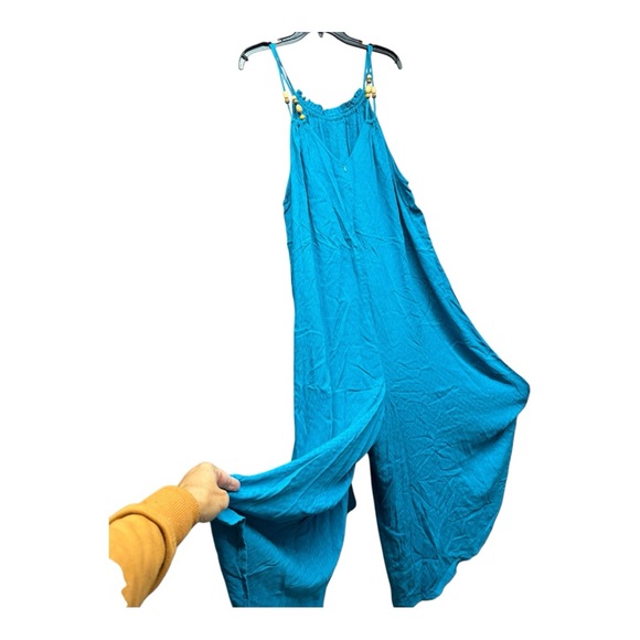 Elegant Teal Jumpsuit - Picture 12 of 13